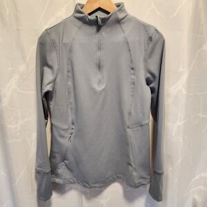 Danskin 1/2 Zip Athletic Jacket Women's S/P Light Blue Mock Collar Yoga Pullover